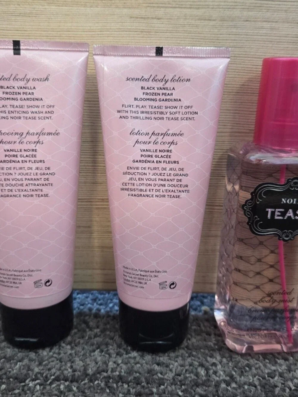 3-piece Victoria's Secret Sexy Little Things Noir Tease travel set-discontinued
